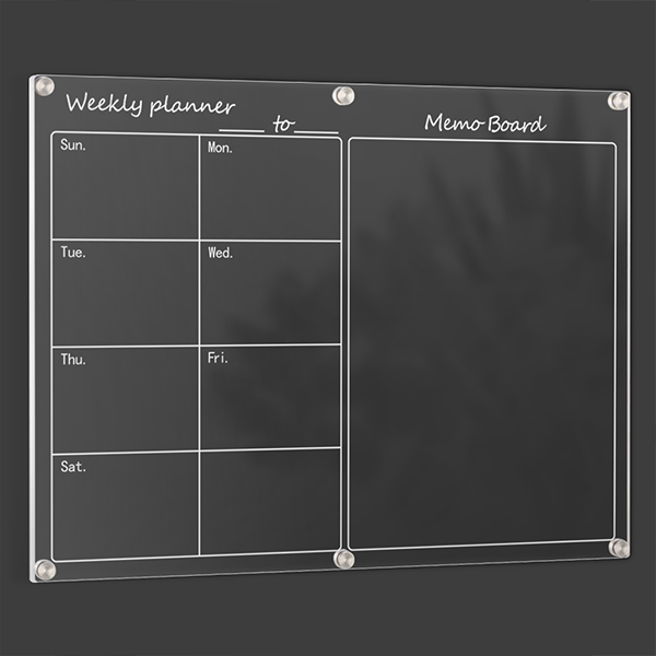 Acrylic Calendar Weekly Board