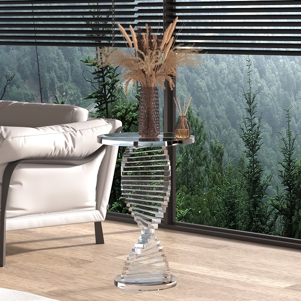 Transparent Acrylic Coffee Table Xinquan for Living Room Bathroom Bedroom