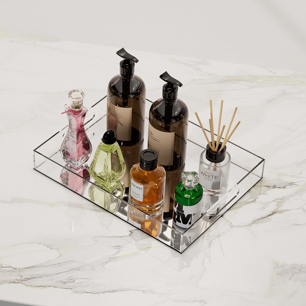 Acrylic Mirror Decorative Tray Xinquan for Living Room Bedroom Bathroom