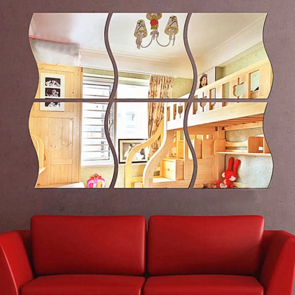 ملصقات حائط مرآة أكريليك Xinquan مناسبة للديكور المنزلي