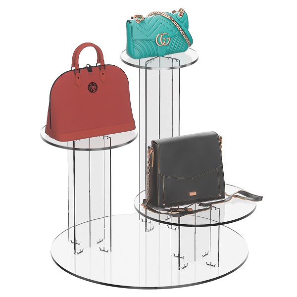 clear acrylic purse display stand